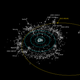 Así (en amarillo) es la extraña órbita del planeta RR245.